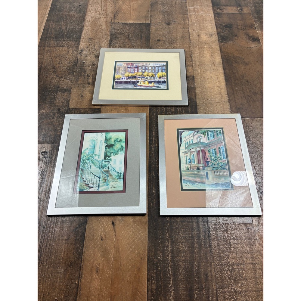 G Howell Savannah Georgia Watercolor Prints Set of 3 Signed Framed Art Decor - Picture 5 of 5